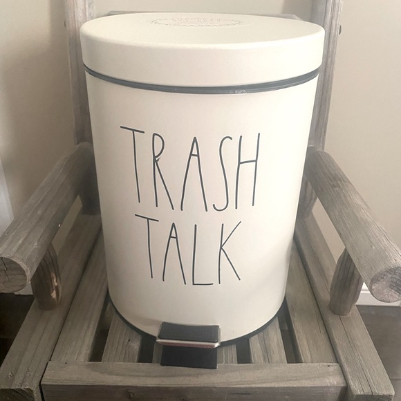 Rae Dunn Trash talk garbage bin